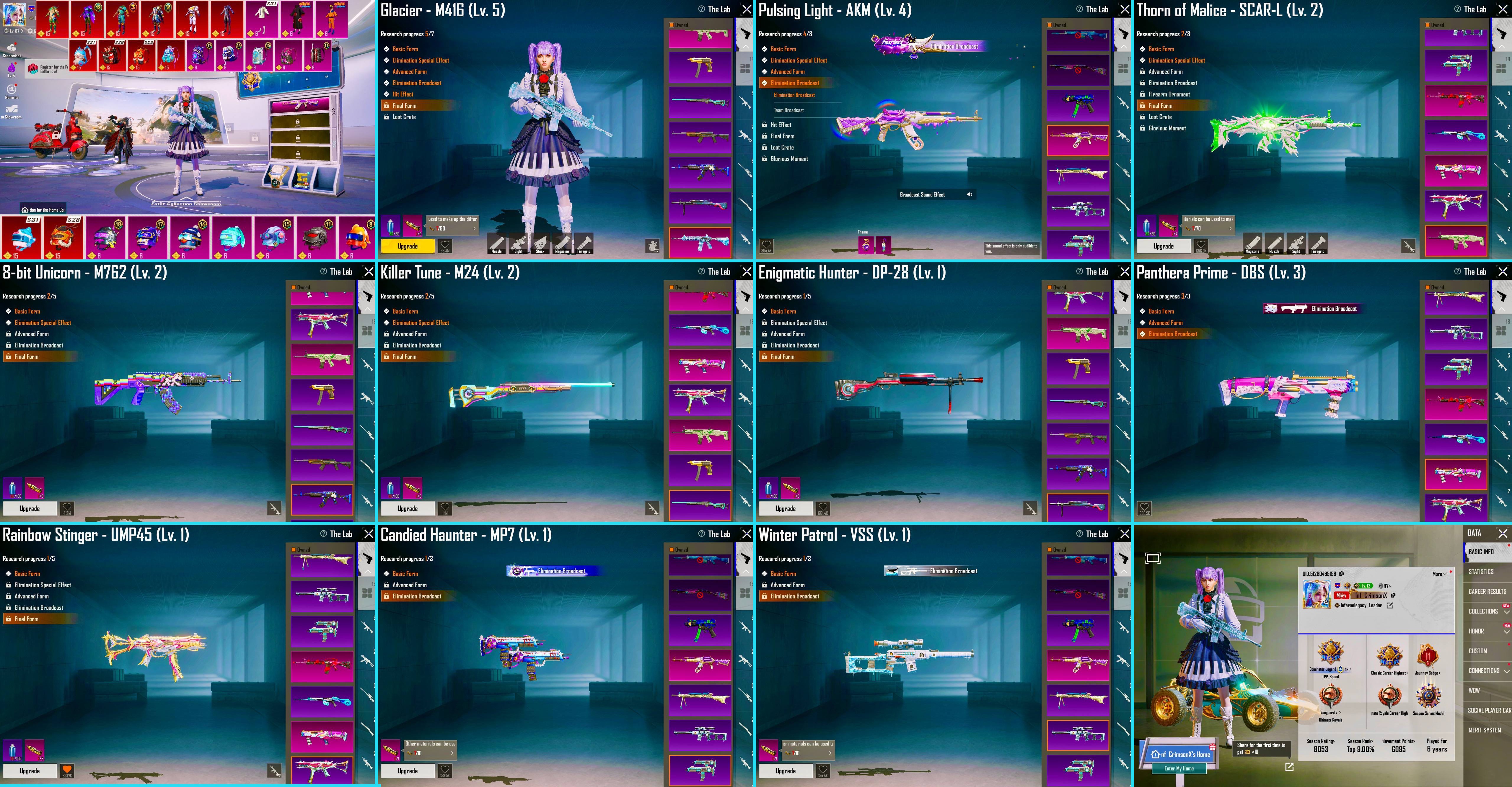 Account PUBG តម្លៃ 80$ 